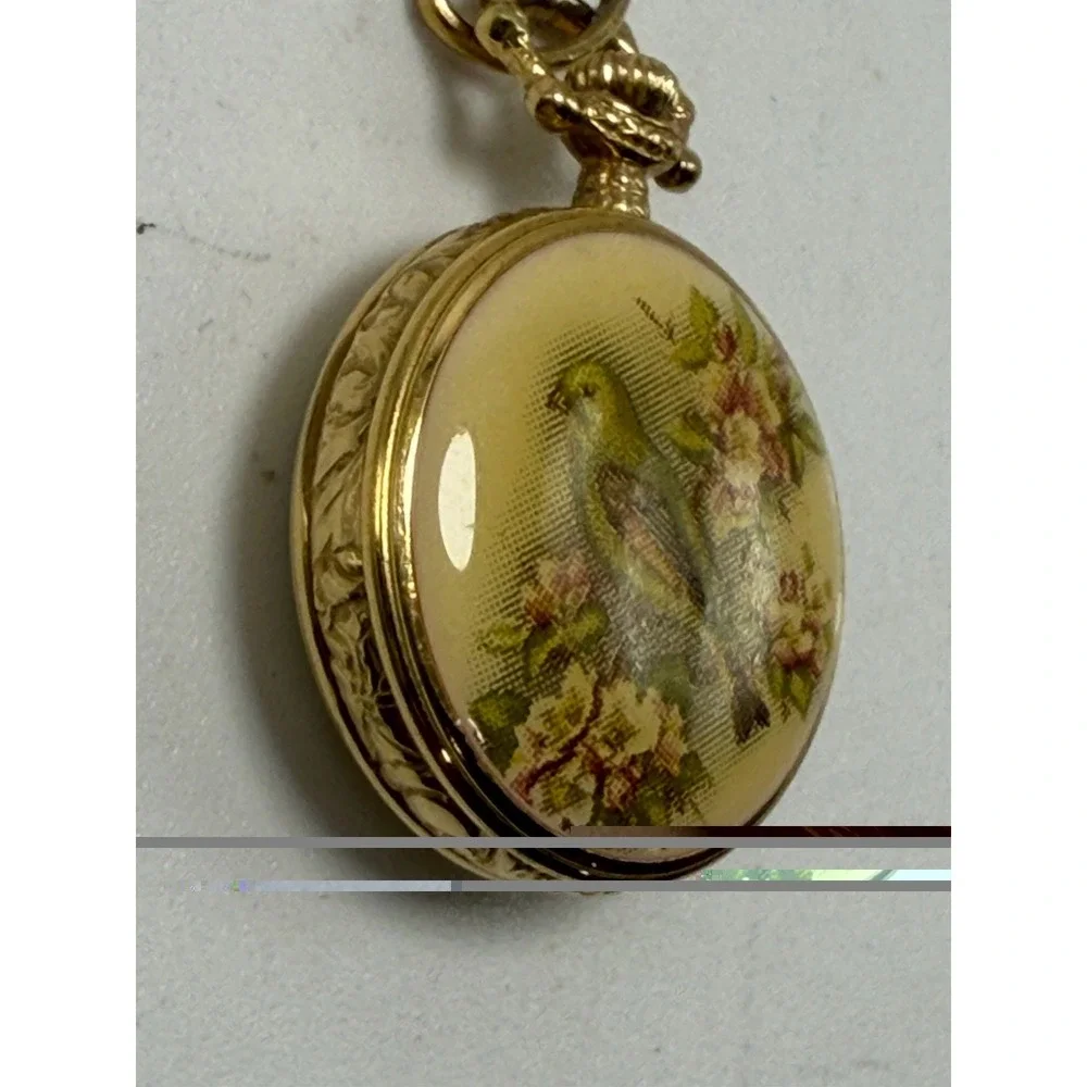 Tissot 029210‎ Pendant Watch New Battery Bird Floral Ladies 21MM Swiss Made
